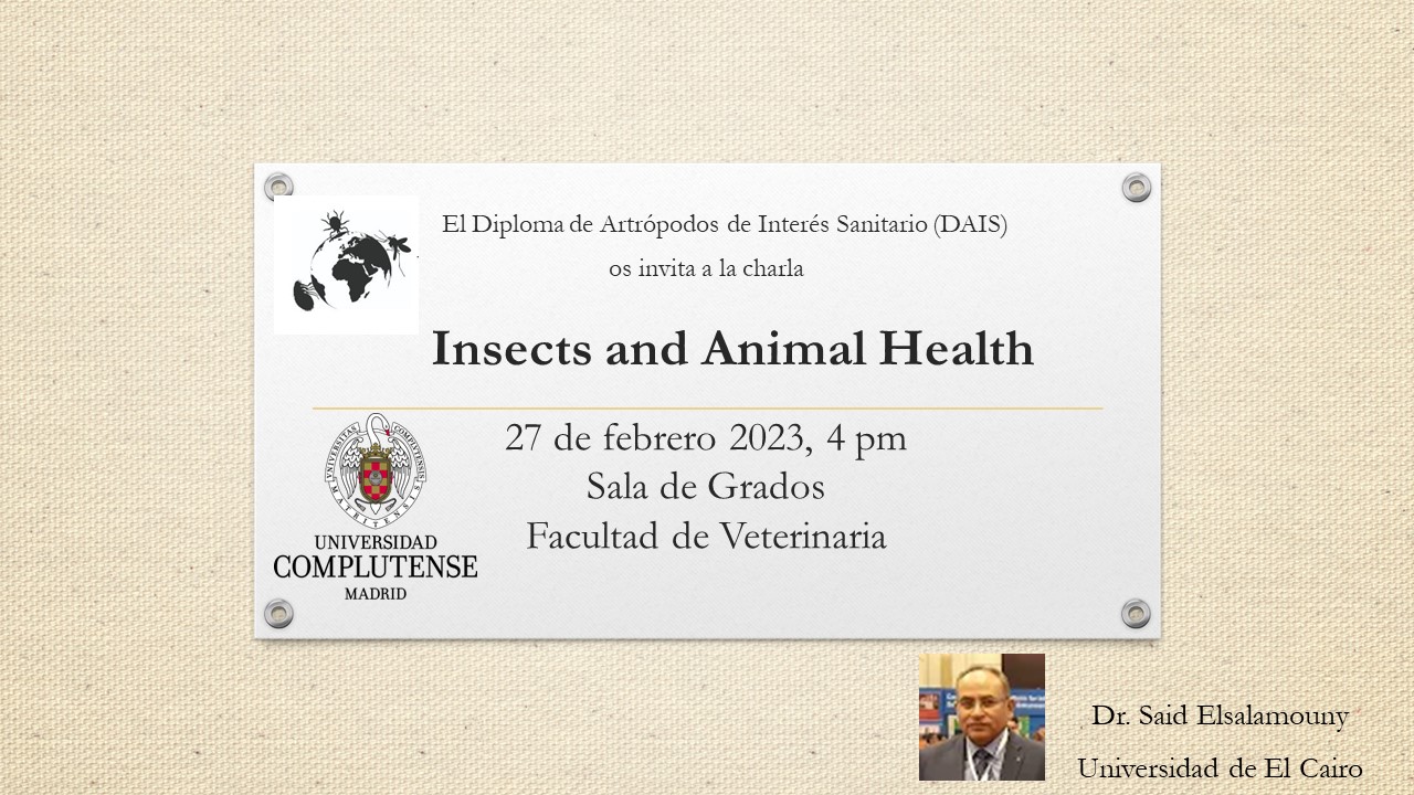 El profesor Said Alsamouny habla el 27 de febrero sobre Insectos y Salud Animal